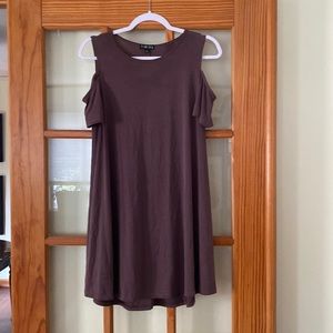 Cold Shoulder Short Sleeve Tunic Shirt